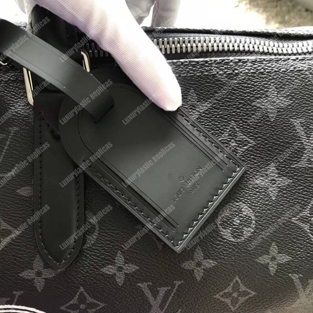 LV Keepall Bandouliere 45 Monogram Eclipse Canvas