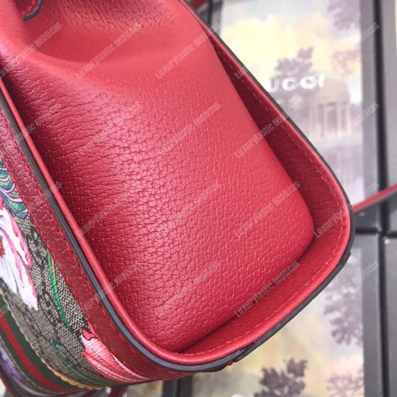 G*u*i ophidia gg flora small tote bag red