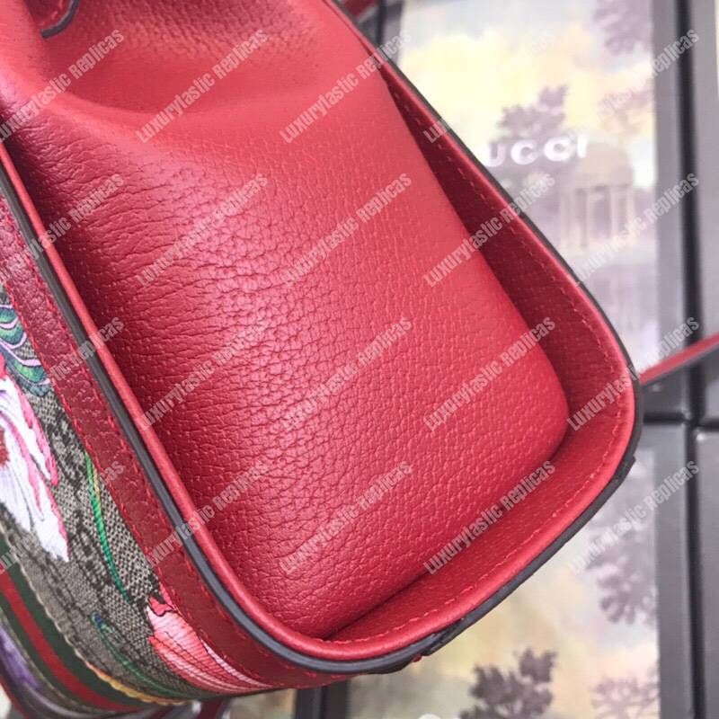 G*u*i ophidia gg flora small tote bag red