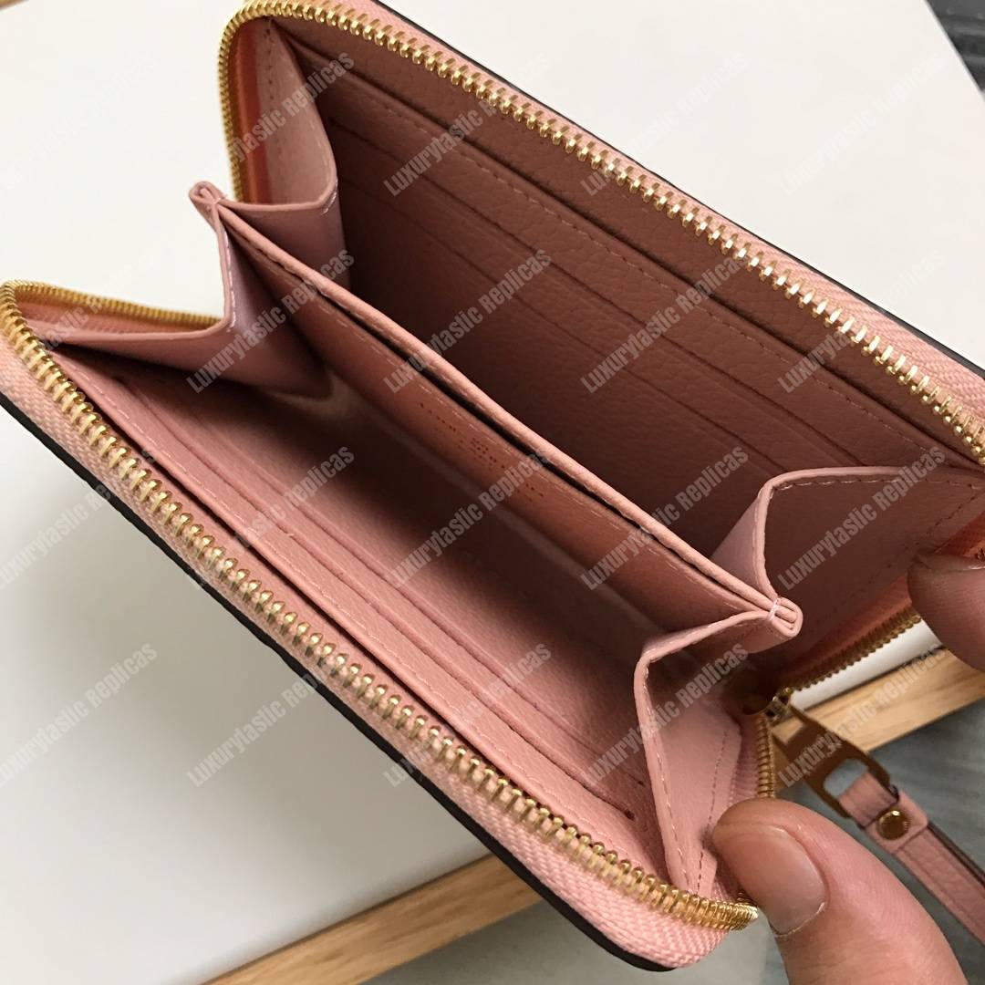LV Zippy Coin Purse Monogram Empreinte Leather Rose Ballerine