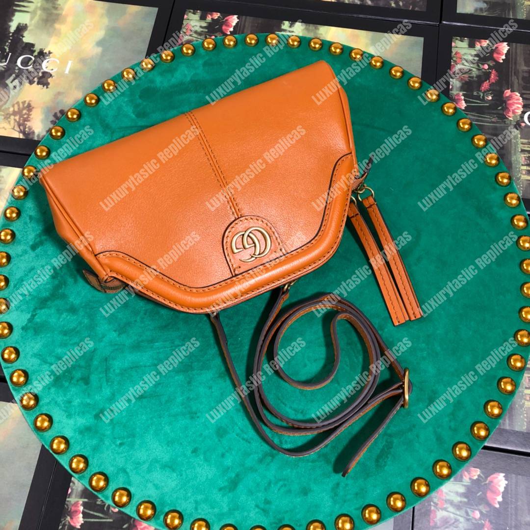 G*u*i re(belle) small shoulder bag leather orange