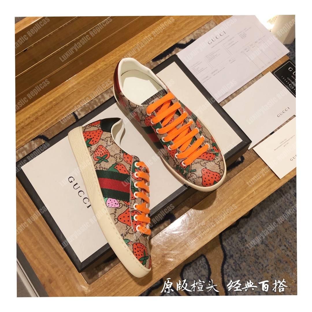 G*u*i ace gg G*u*i strawberry sneaker