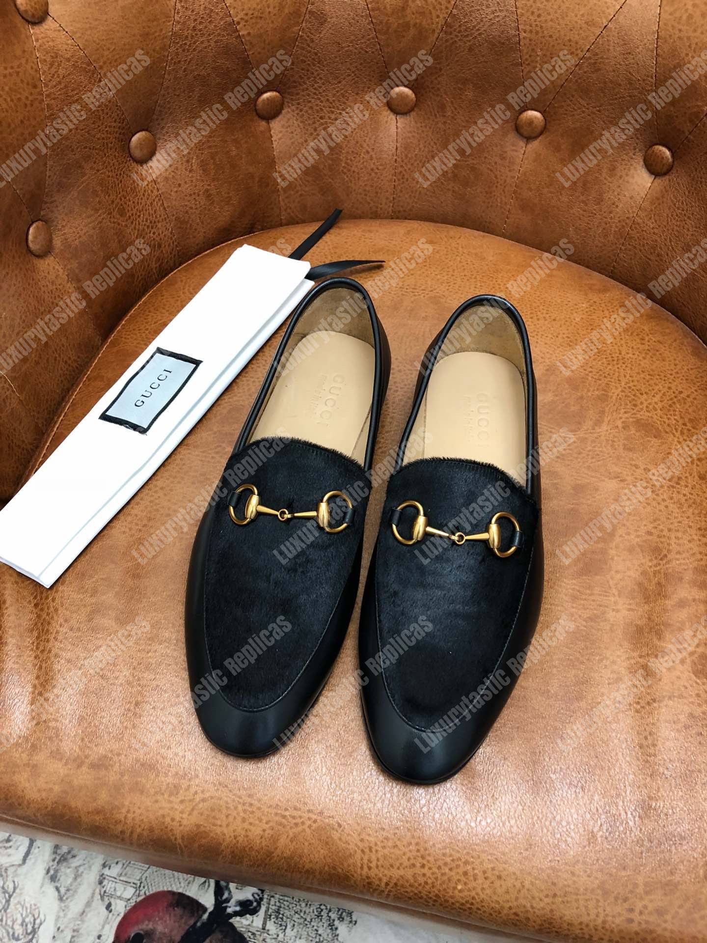 G*u*i jordaan velvet loafer black