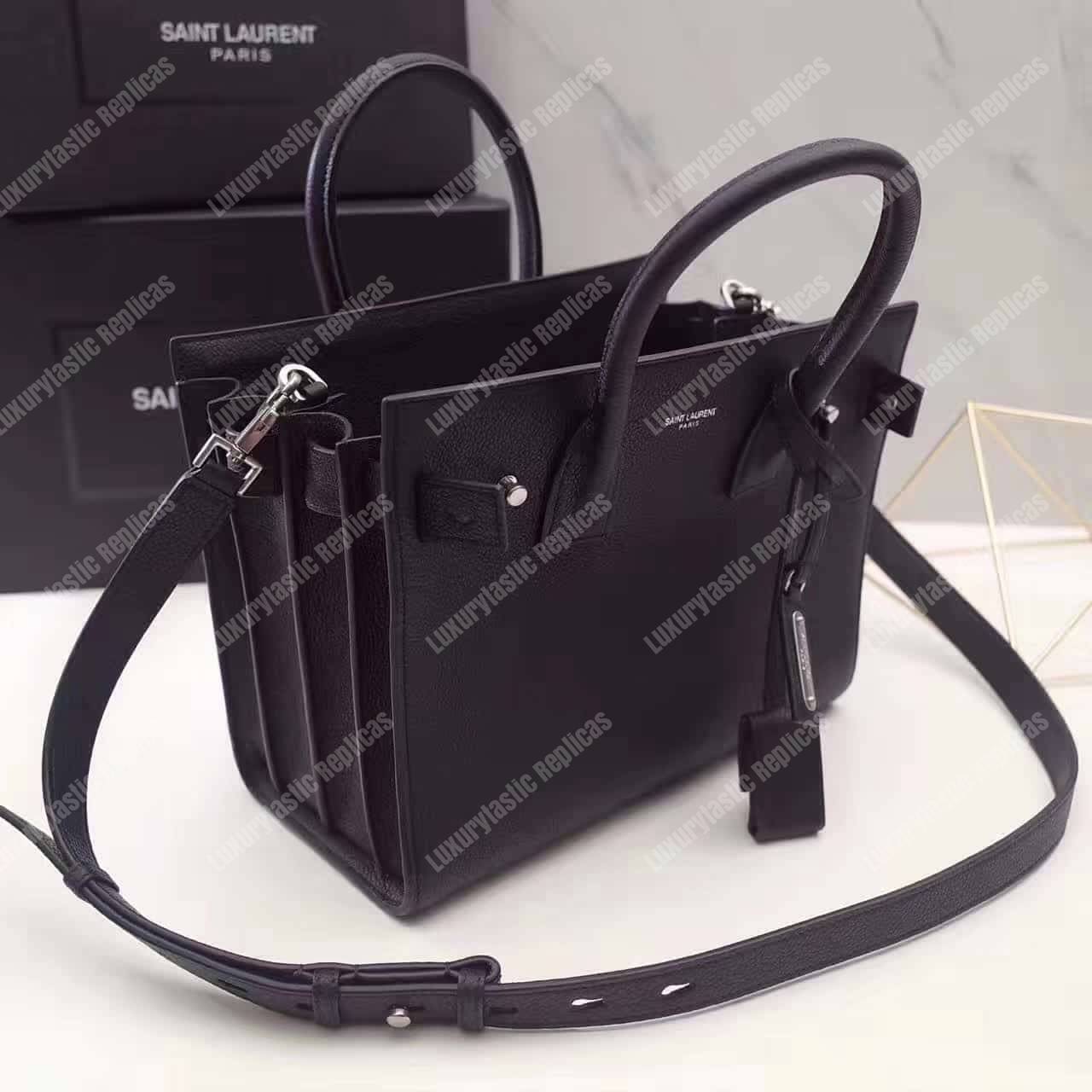 Saint Laurent Sac De Jour Baby Grained Leather Black