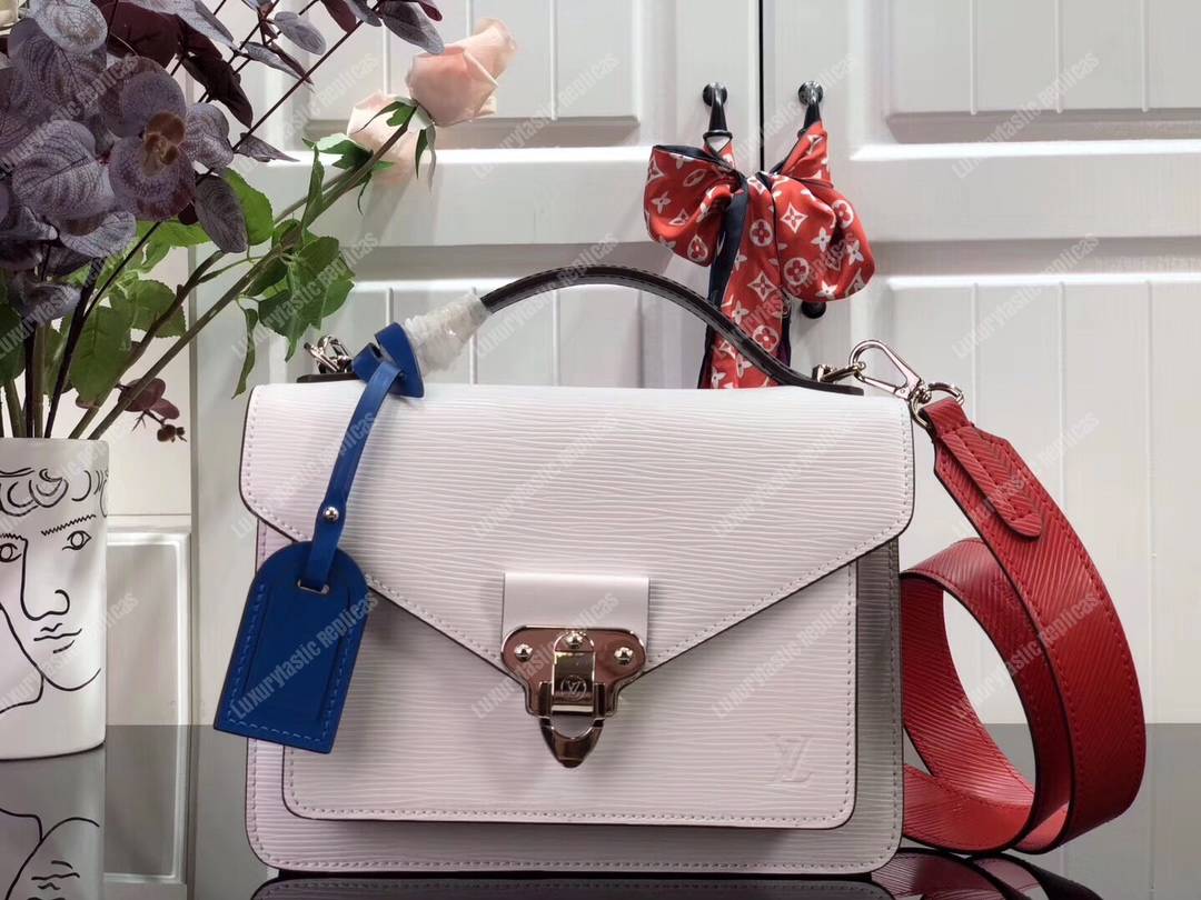 LV Pochette Epi Leather Black/White