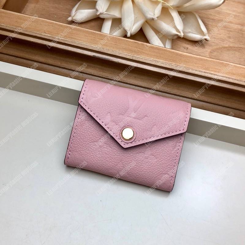LV Zoé Wallet Monogram Empreinte Rose Poudre