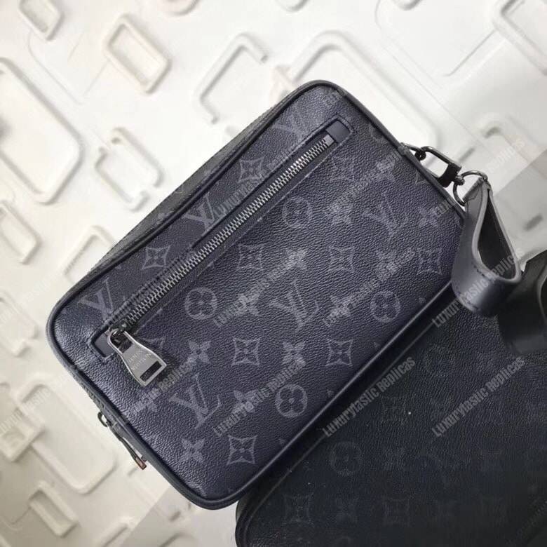 LV Kasai Clutch Monogram Eclipse