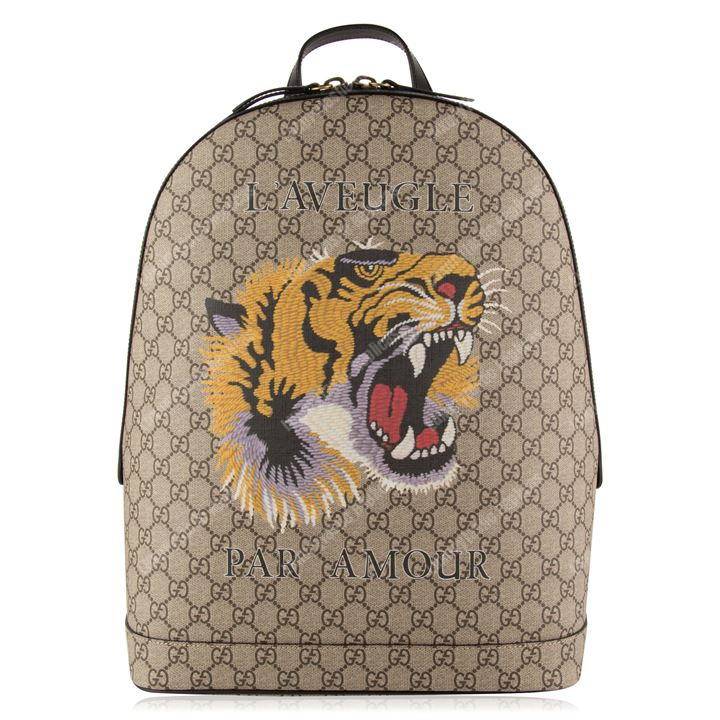 G*u*i tiger print gg sup*e backpack
