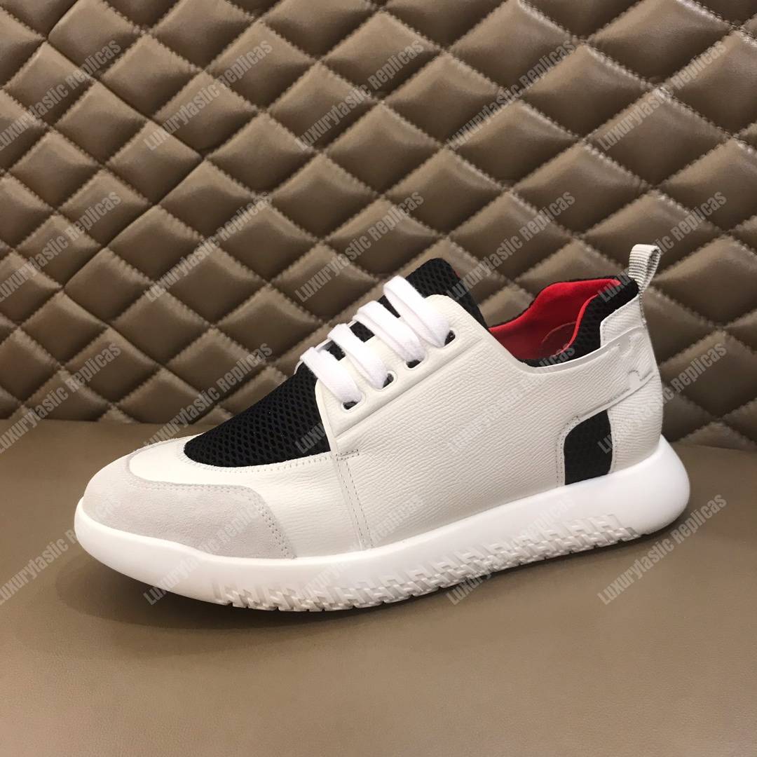 H**mes vitesse sneaker white/black lining