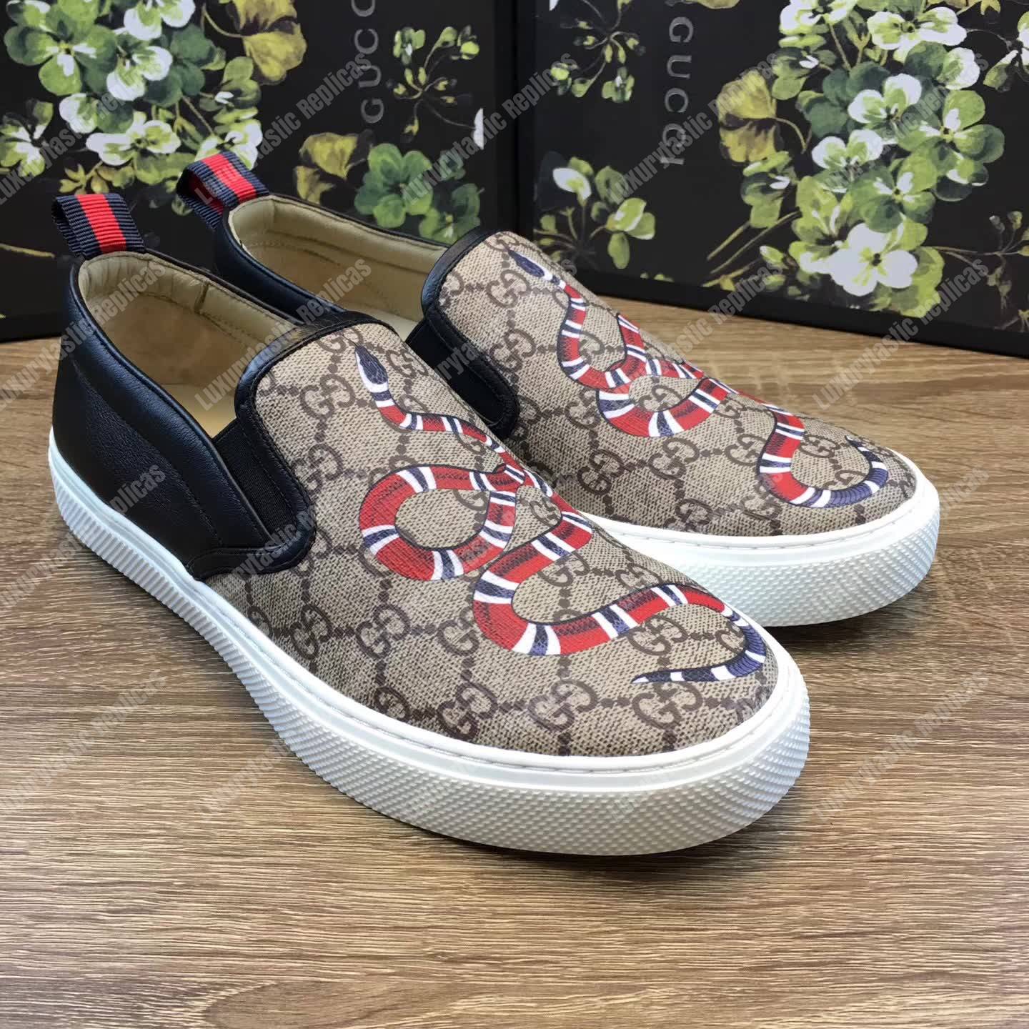 G*u*i gg sup*e snake slip-on sneaker