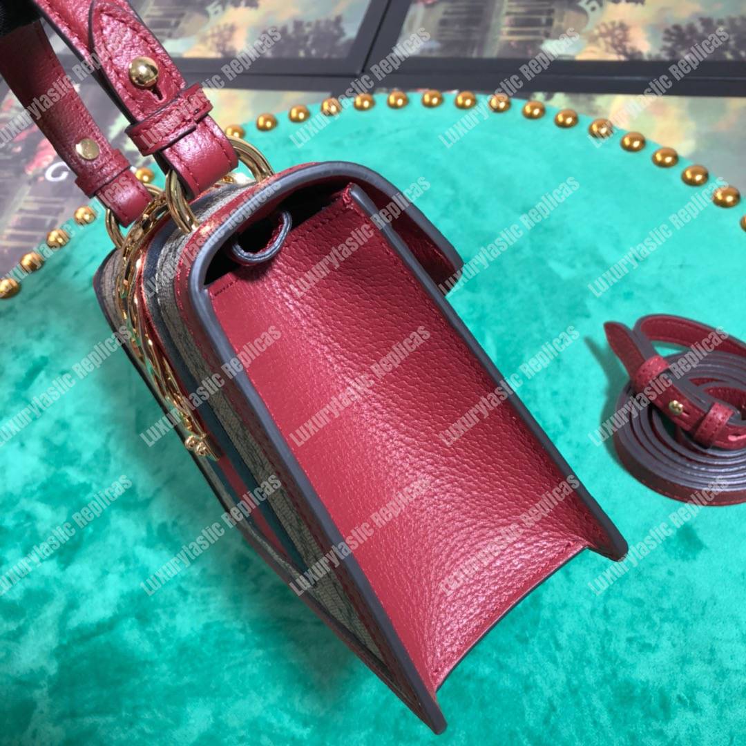 G*u*i sylvie gg sup*e canvas mini bag red