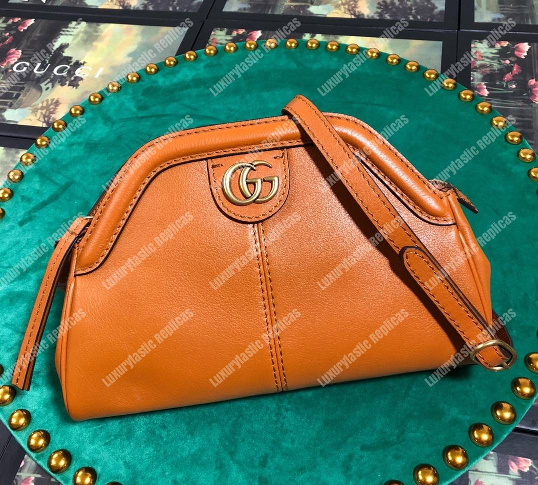G*u*i re(belle) small shoulder bag leather orange