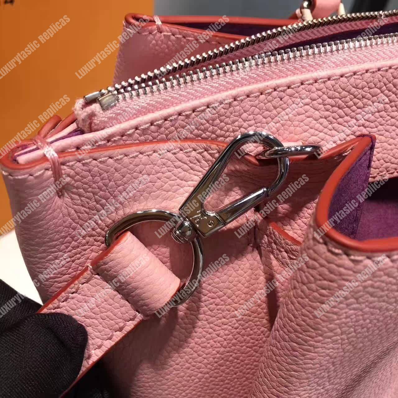 LV Lockmeto Handbag Luxury Leather Rose Poudre