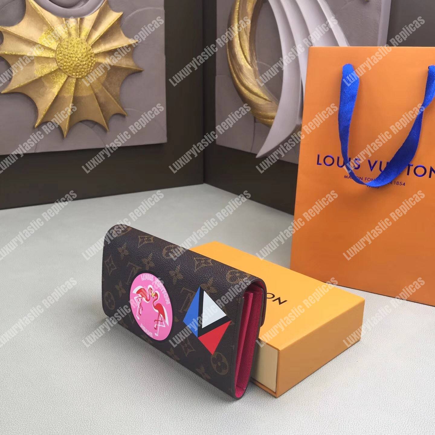 LV Sarah Wallet My LV World Tour Monogram Fuchsia