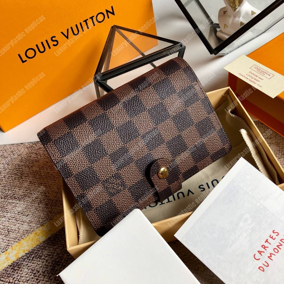 LV Small Ring Agenda Cover Damier Ebene
