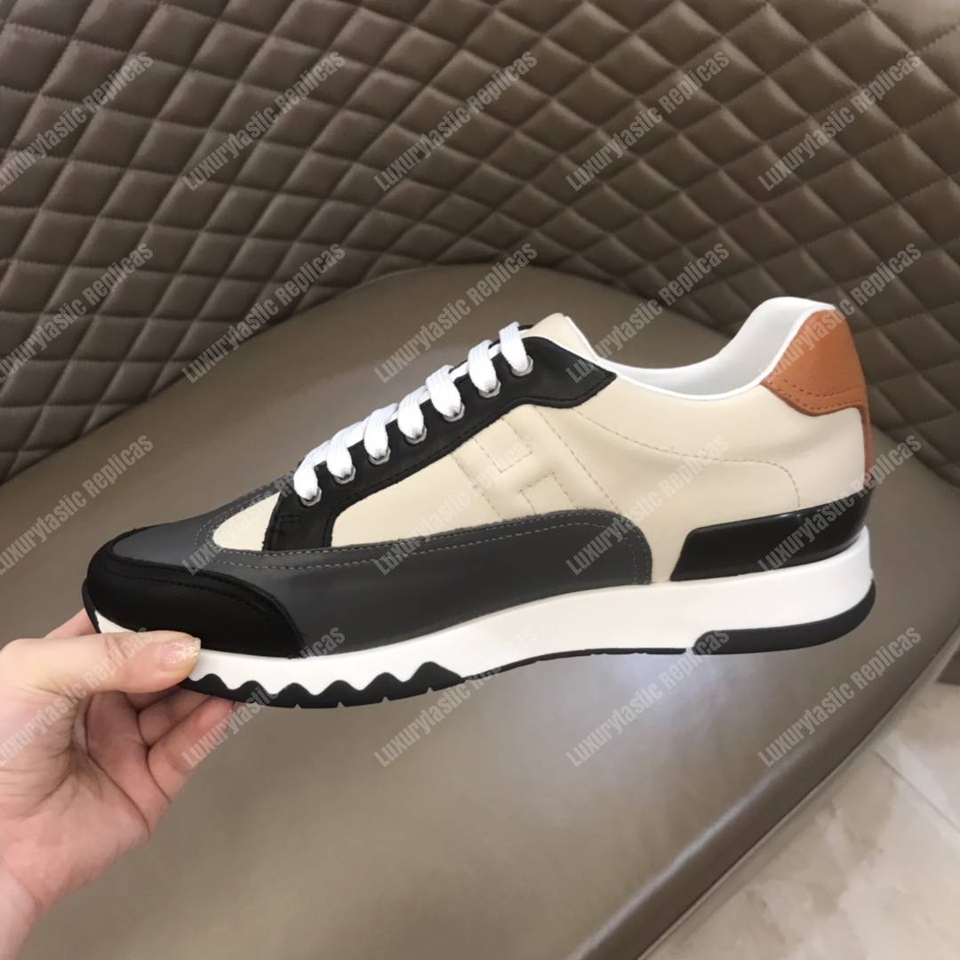 H**mes trail sneaker multicolore craie