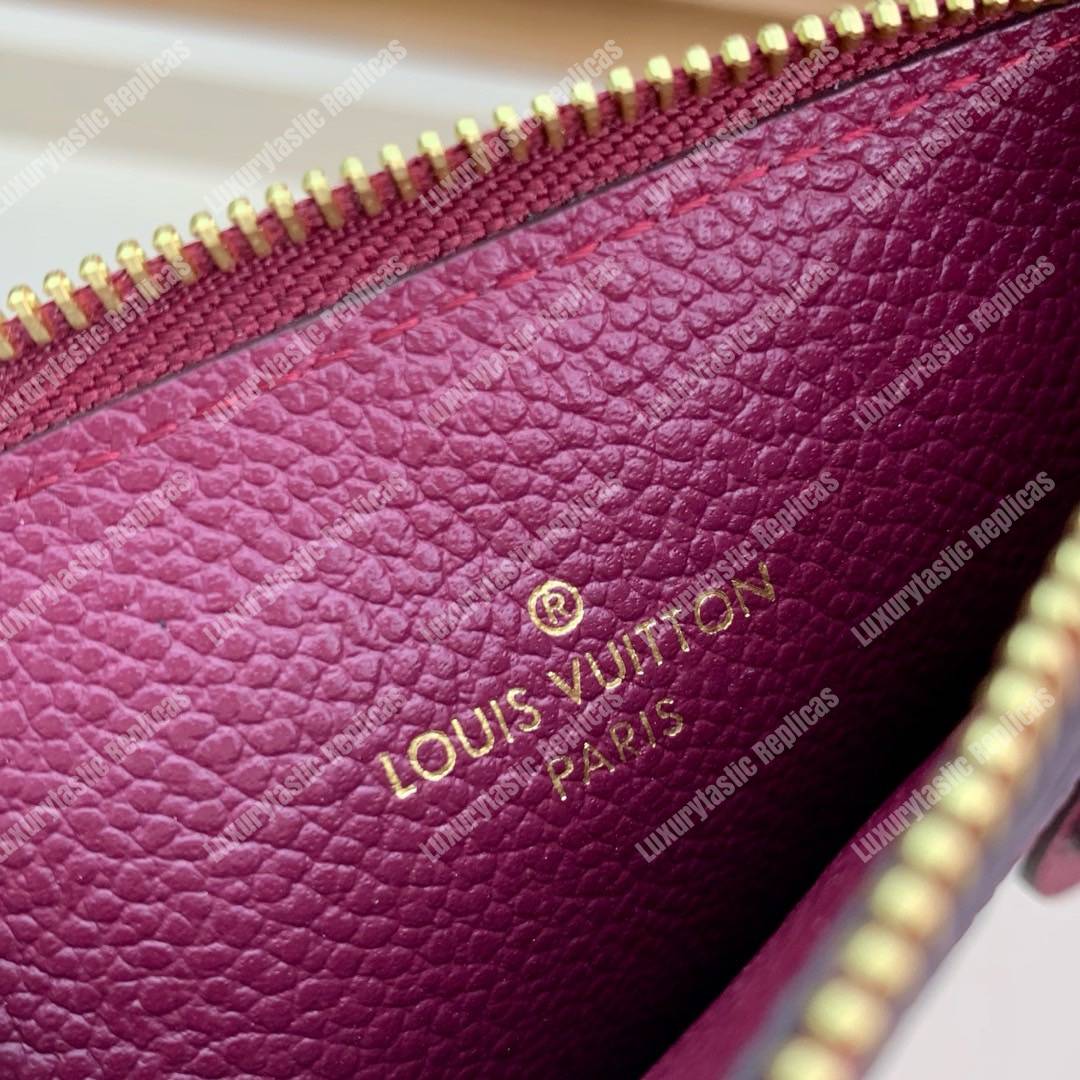 LV Zipped Card Holder Monogram Burgundy