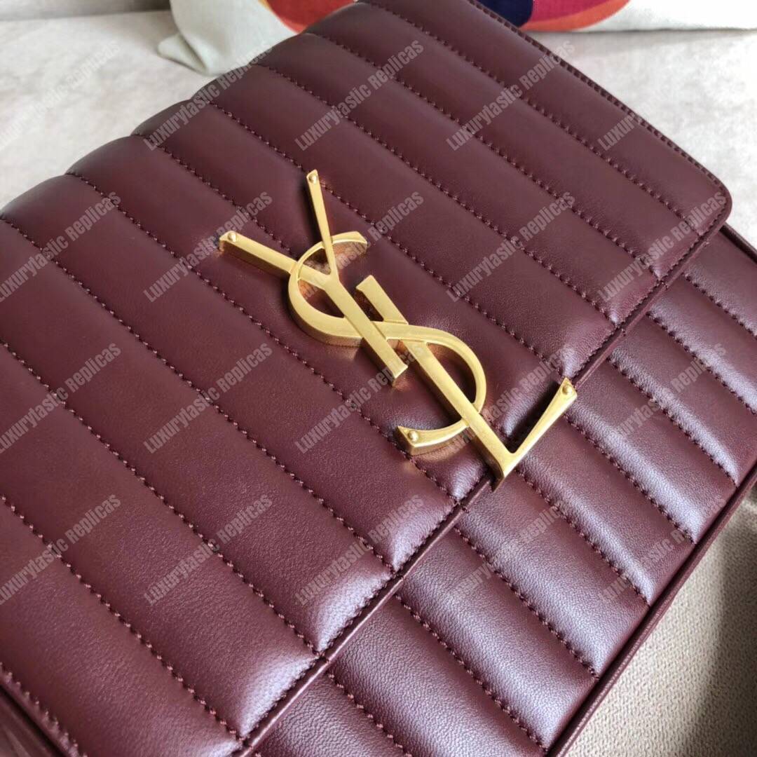 Saint Laurent Vicky Large Dark Red