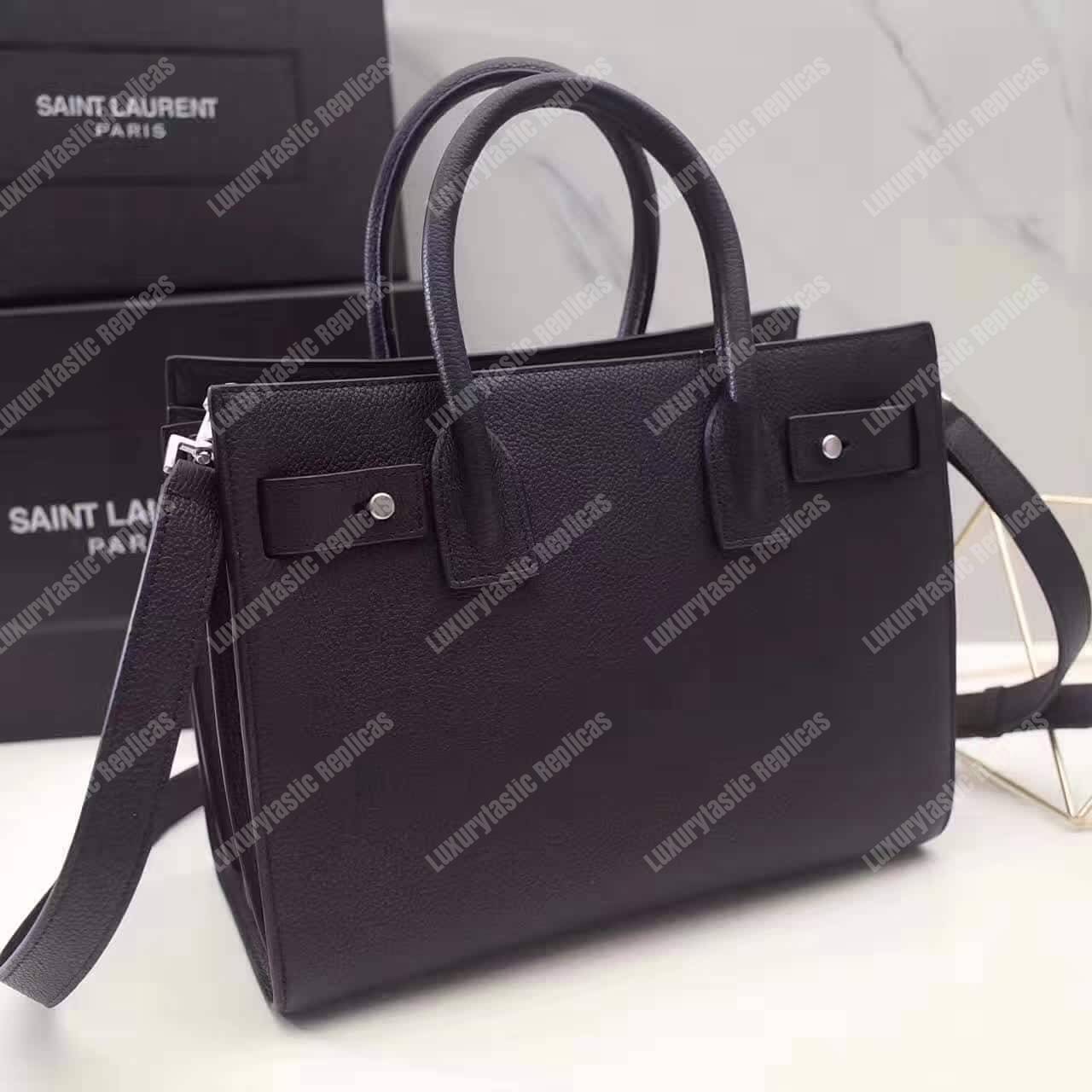 Saint Laurent Sac De Jour Baby Grained Leather Black