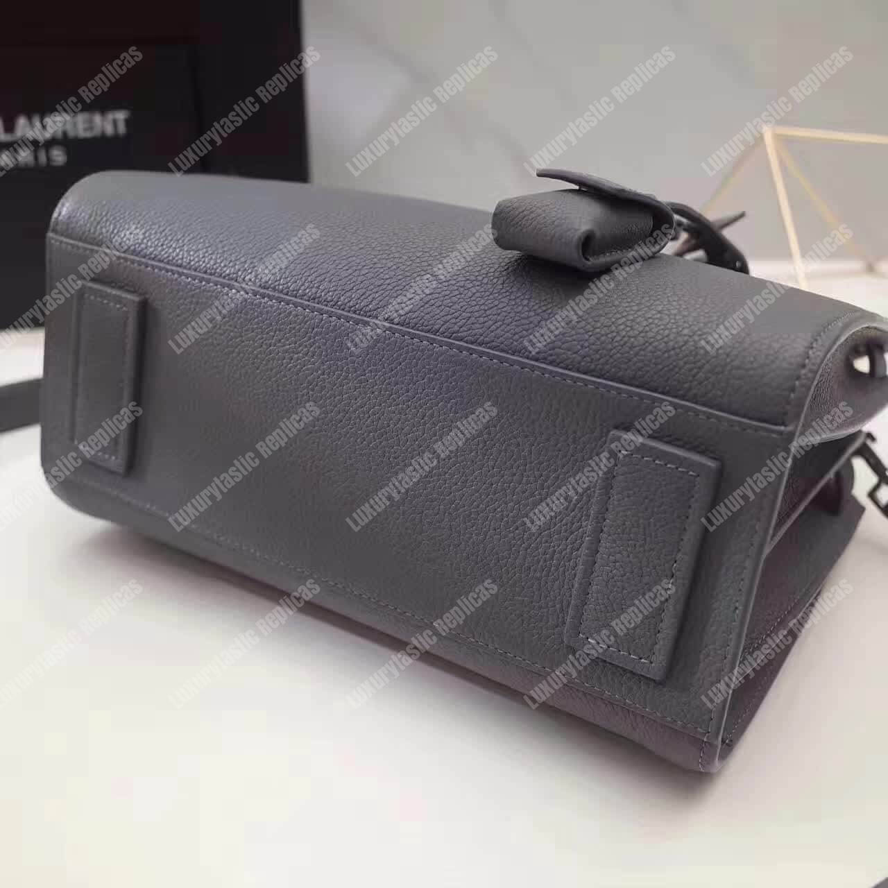 Saint Laurent Sac De Jour Baby Grained Leather Grey