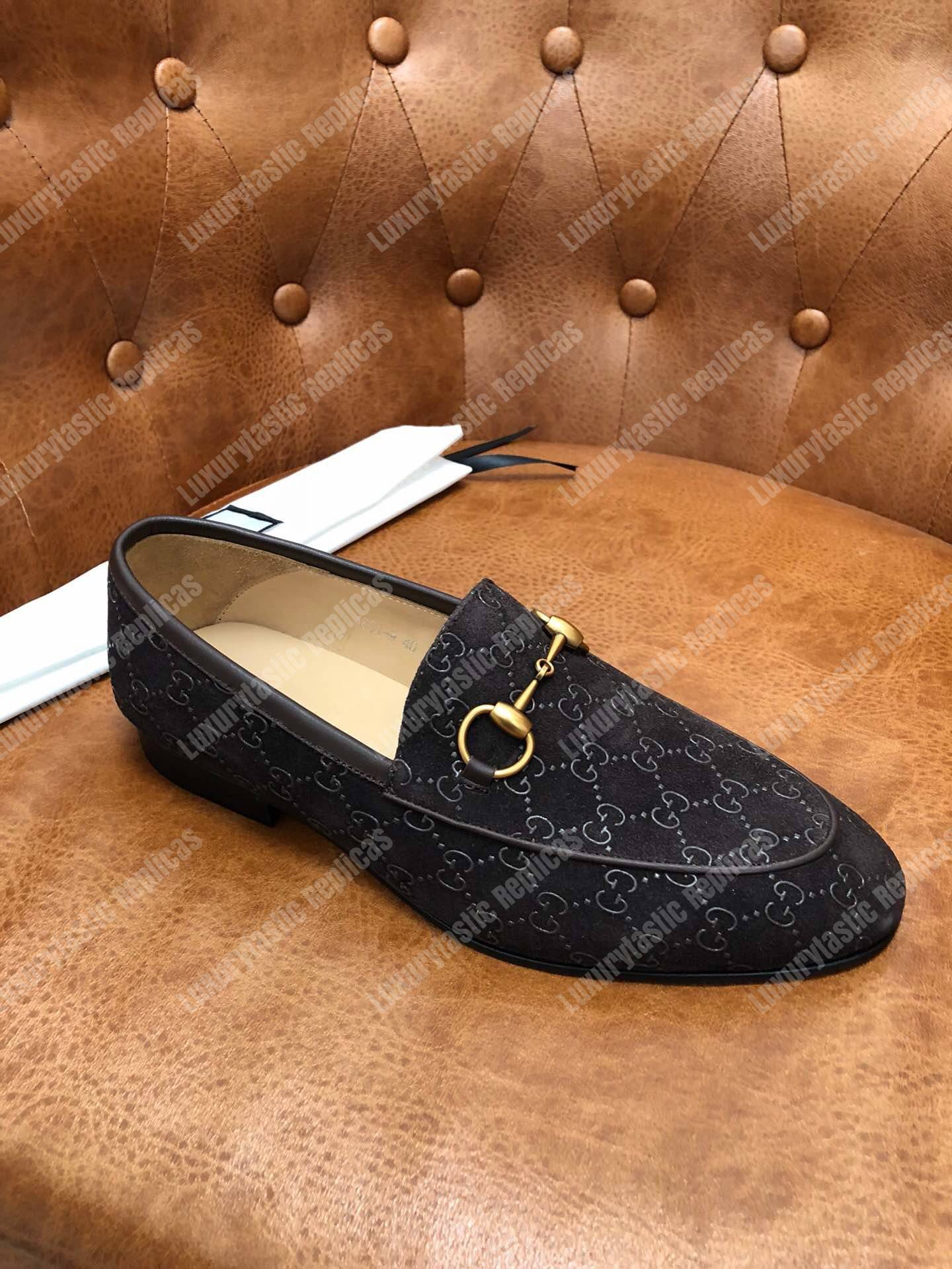 G*u*i jordaan gg velvet loafer brown