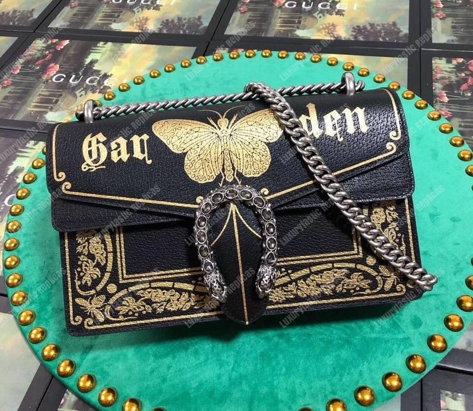 G*u*i dionysus butterfly garden shoulder bag
