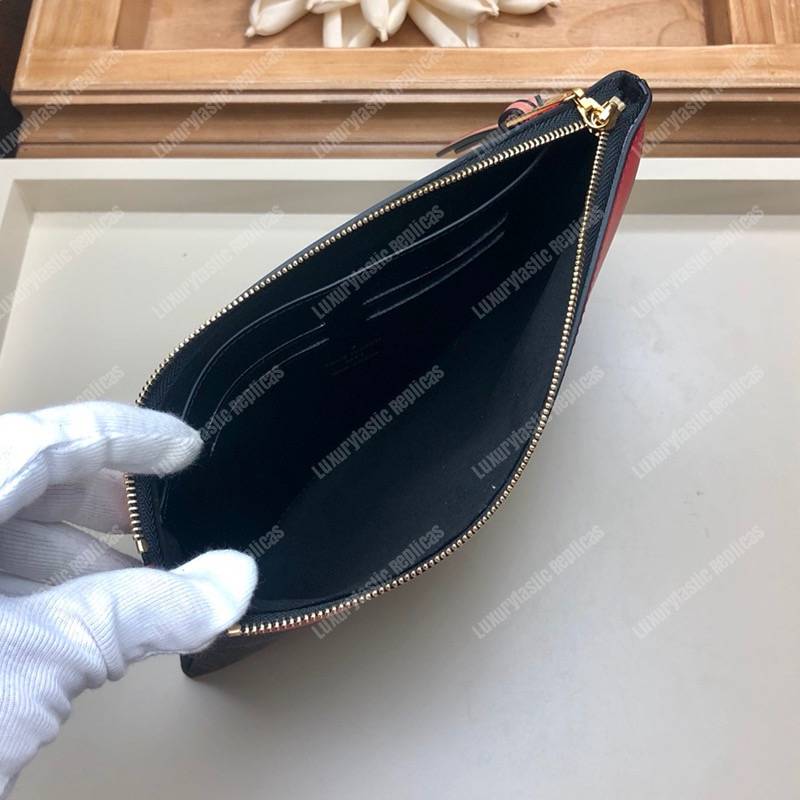 LV Pochette Tuileries Monogram Canvas Kabuki Red