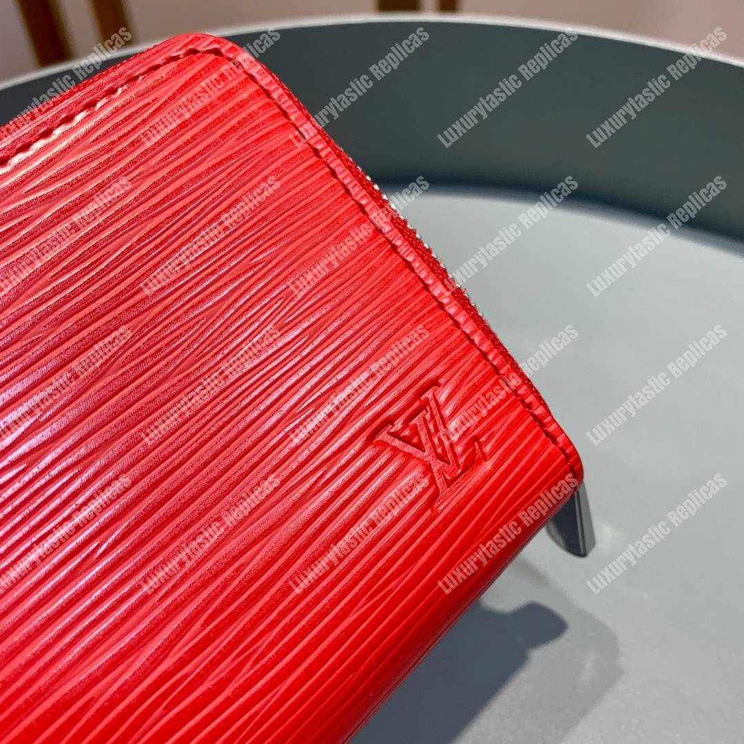 LV Zippy Coin Purse Epi Leather Coquelicot