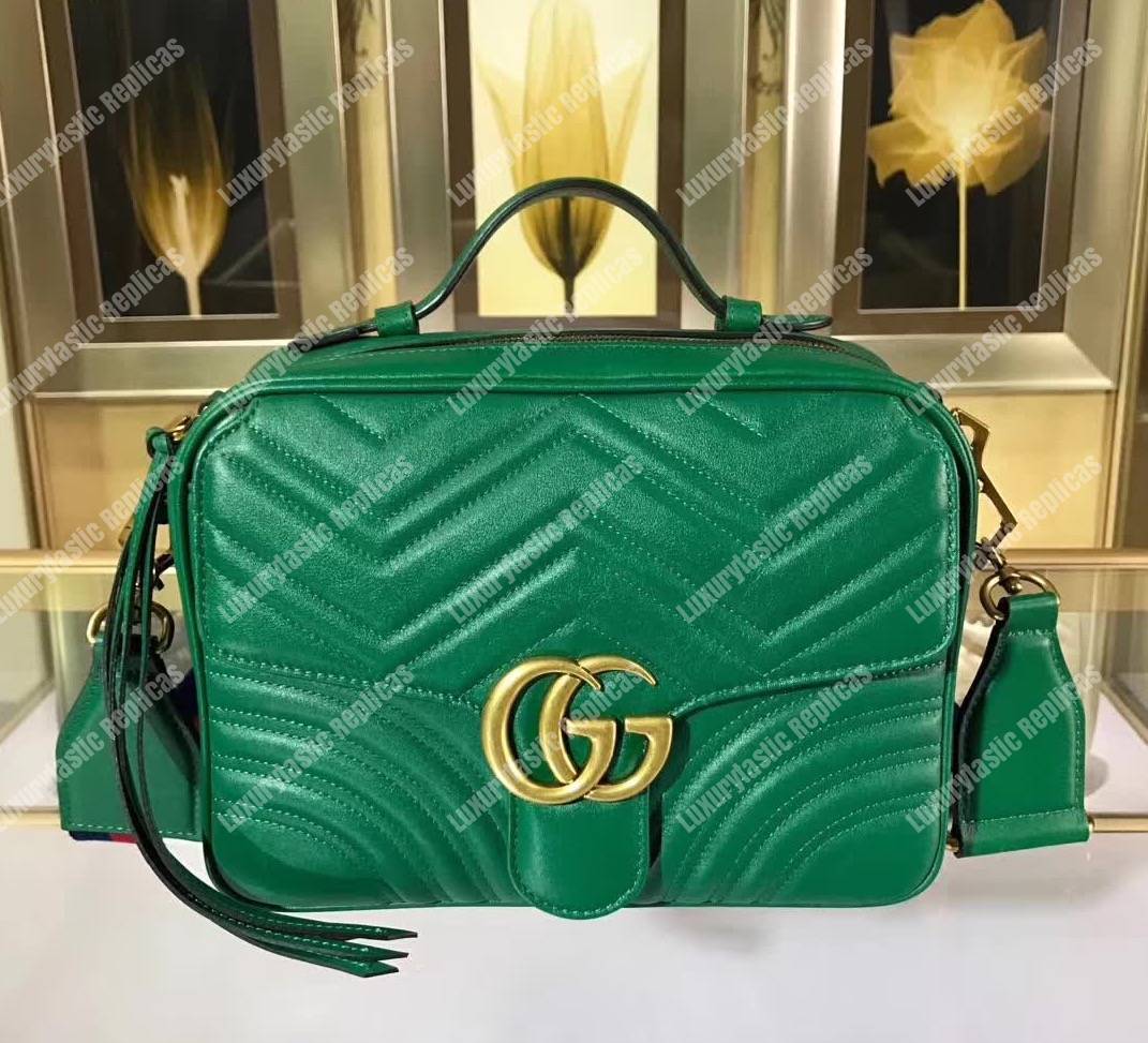 G*u*i gg marmont small shoulder bag emerald green