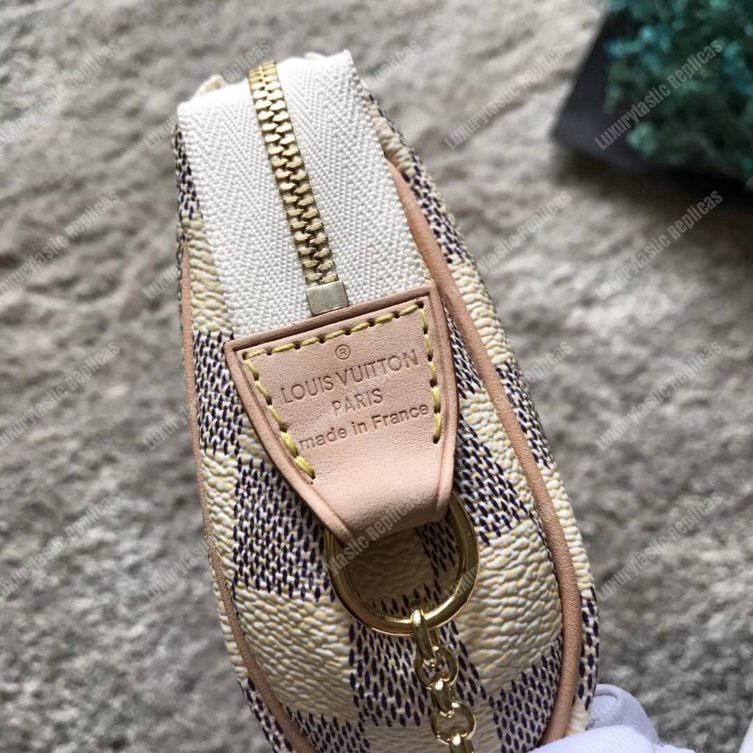LV Eva Clutch Damier Azur Canvas