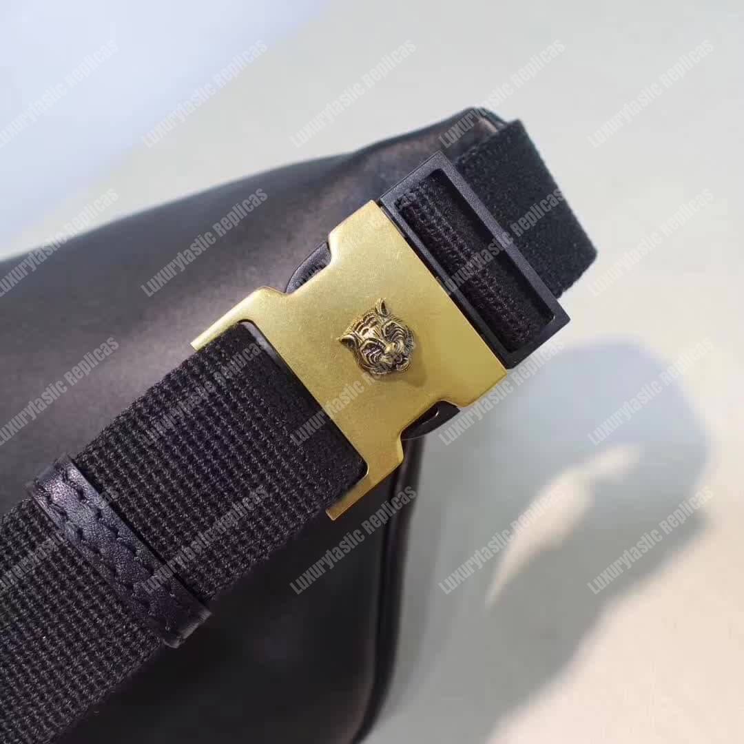 G*u*i leather belt bag animal studs black