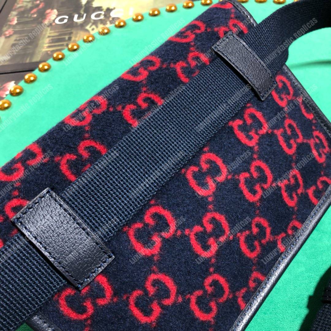 G*u*i gg wool belt bag blue/red