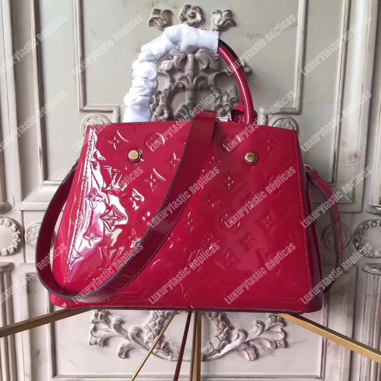 LV Montaigne BB Tote Bag Monogram Vernis