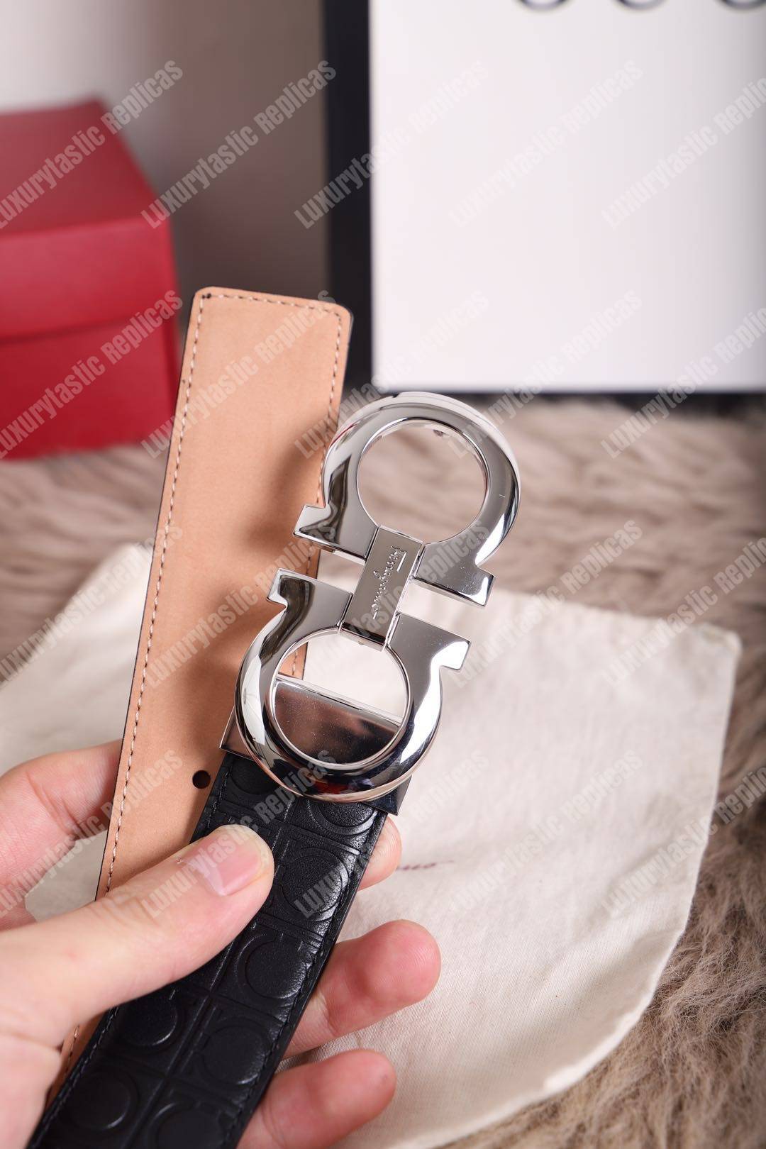 ﻿Salvatore Ferragamo Adjustable Gancini Belt