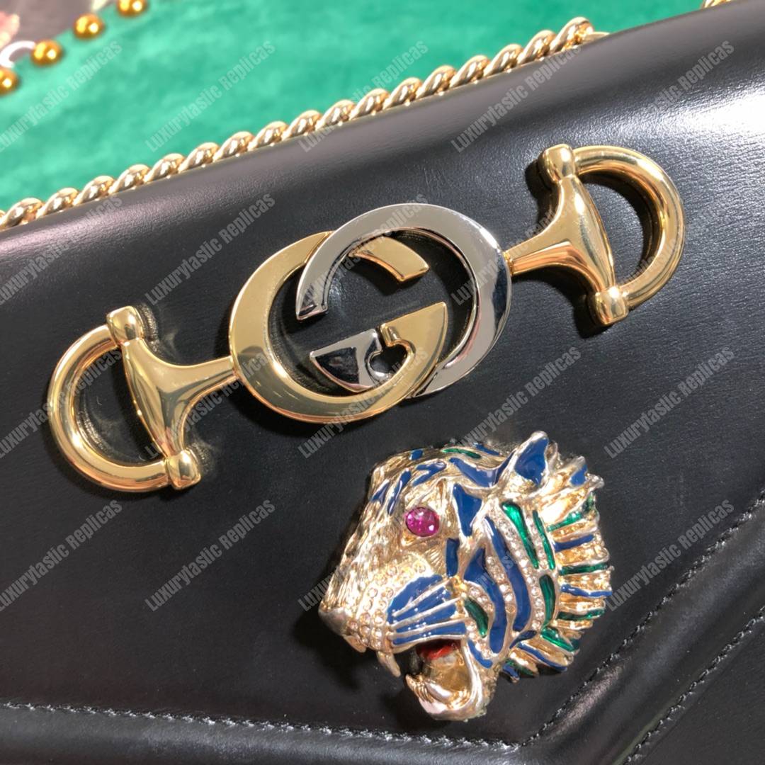 G*u*i rajah medium shoulder bag black