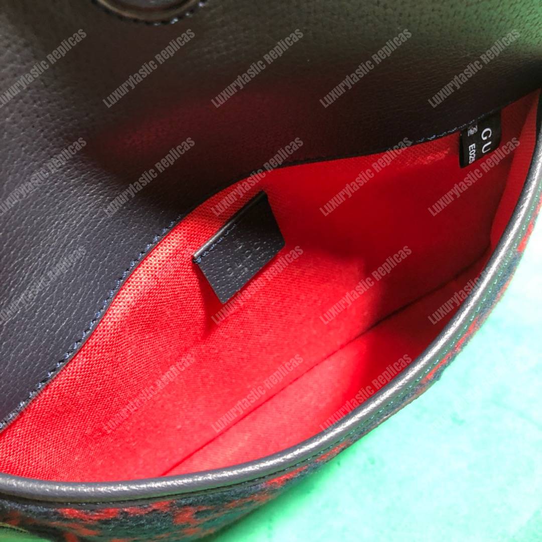 G*u*i gg wool belt bag blue/red