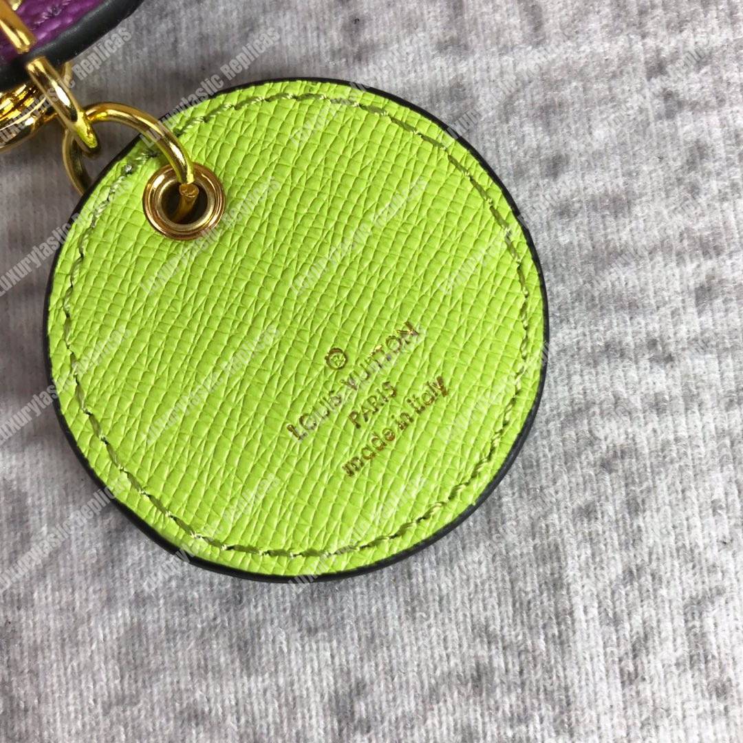 LV Monogram Giant Bag Charm And Key Holder Green Purple