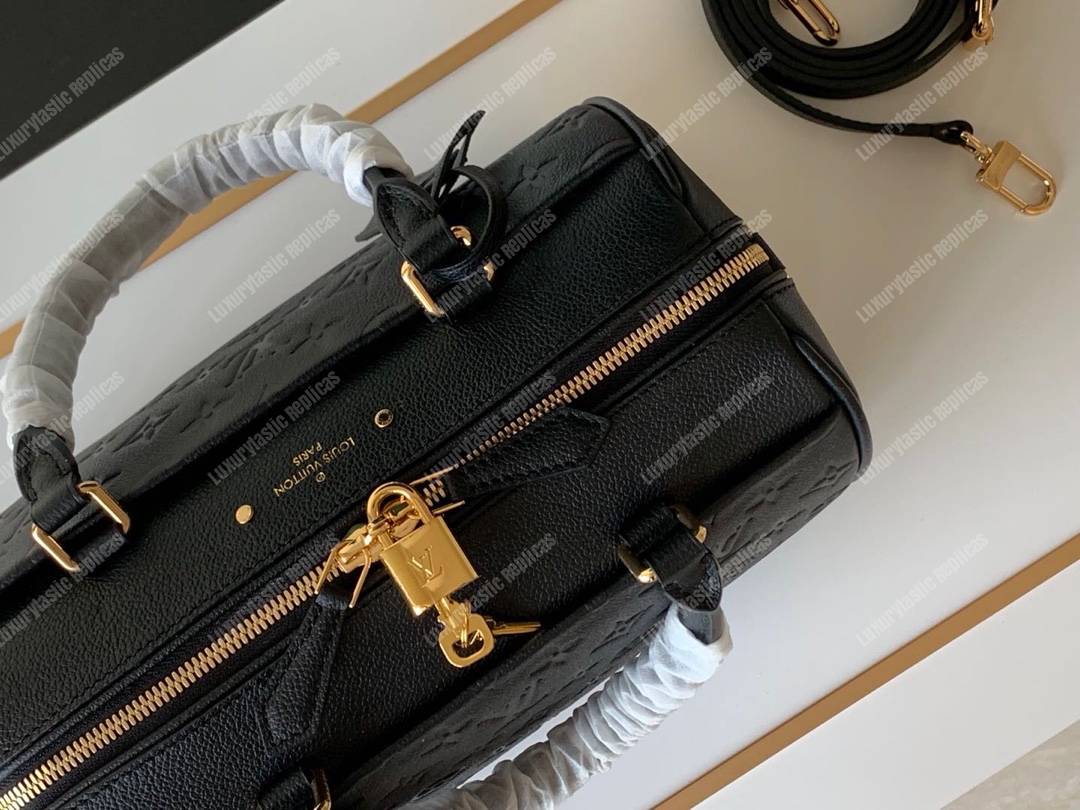 LV Speedy Bandouliere 25 Monogram Empreinte Leather Noir