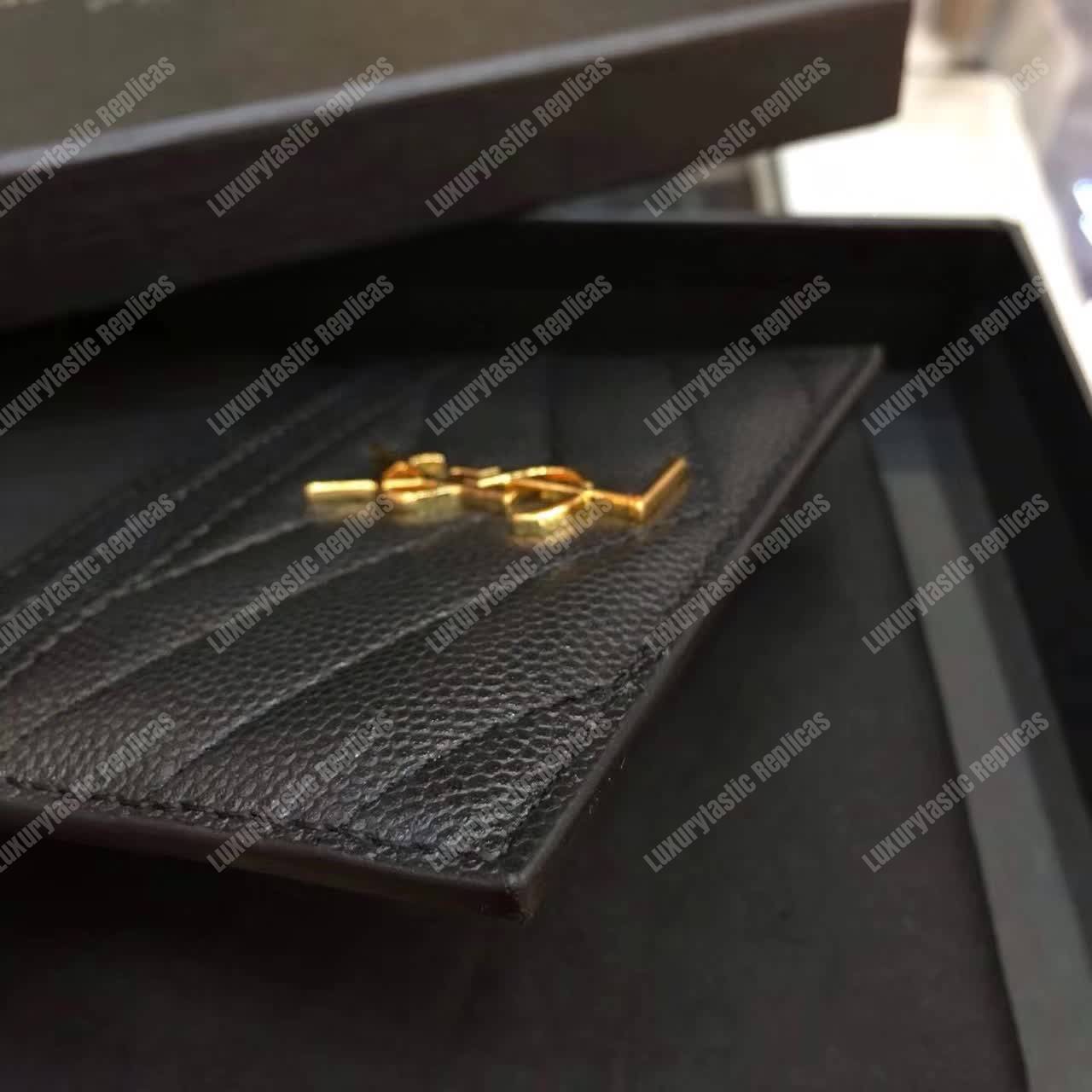 Saint Laurent Monogram Card Case Black