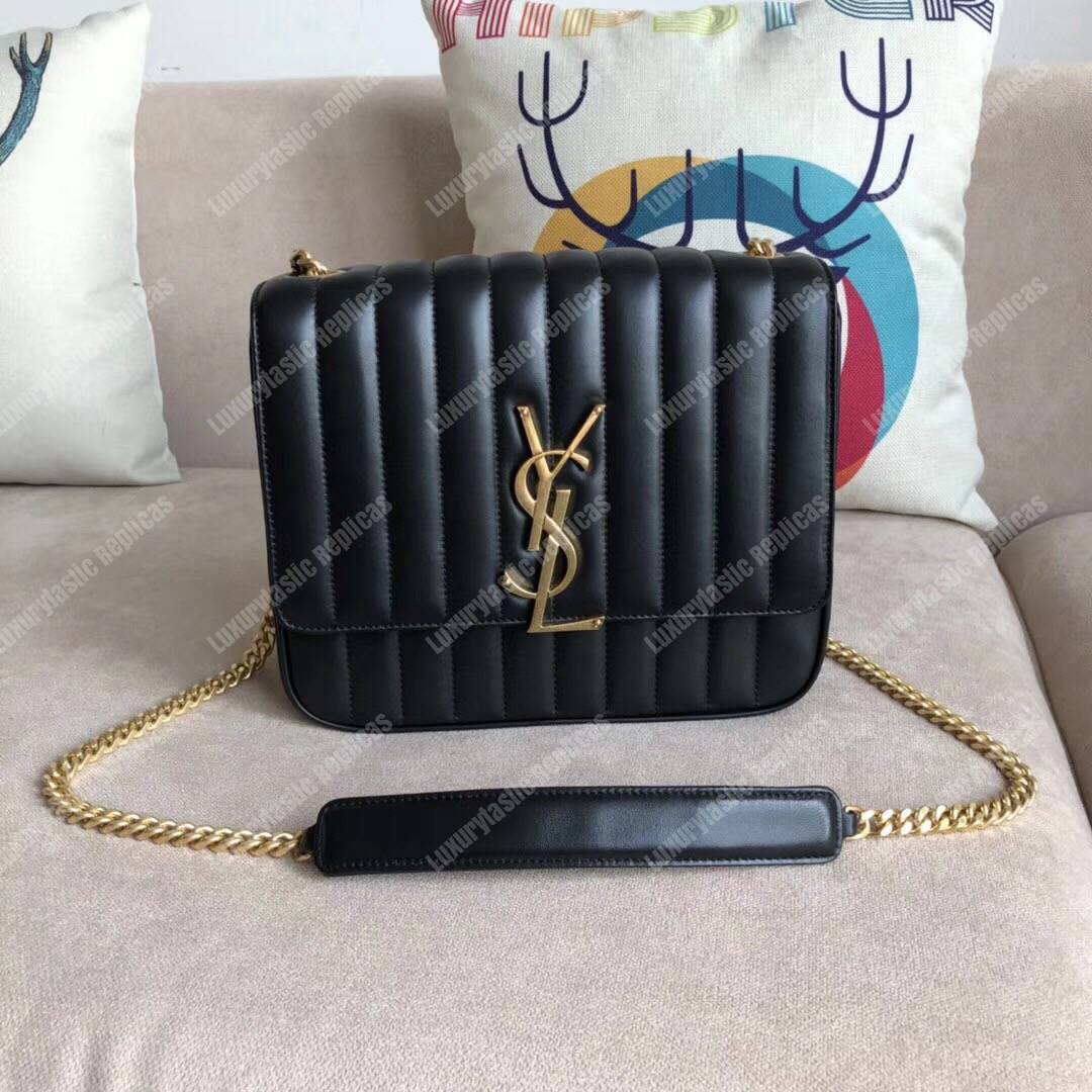 Saint Laurent Vicky Large Black