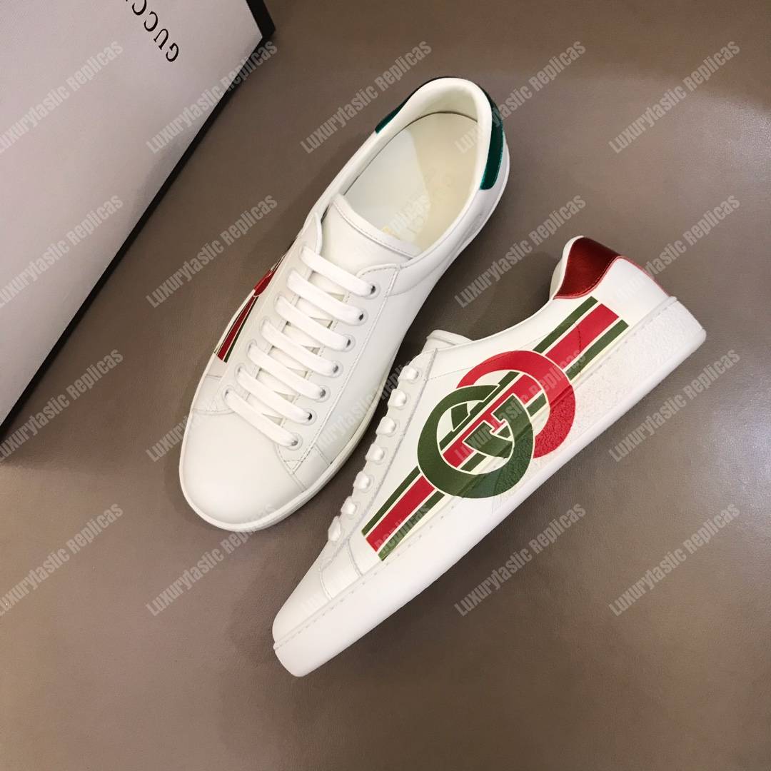 G*u*i ace sneaker with interlocking g white