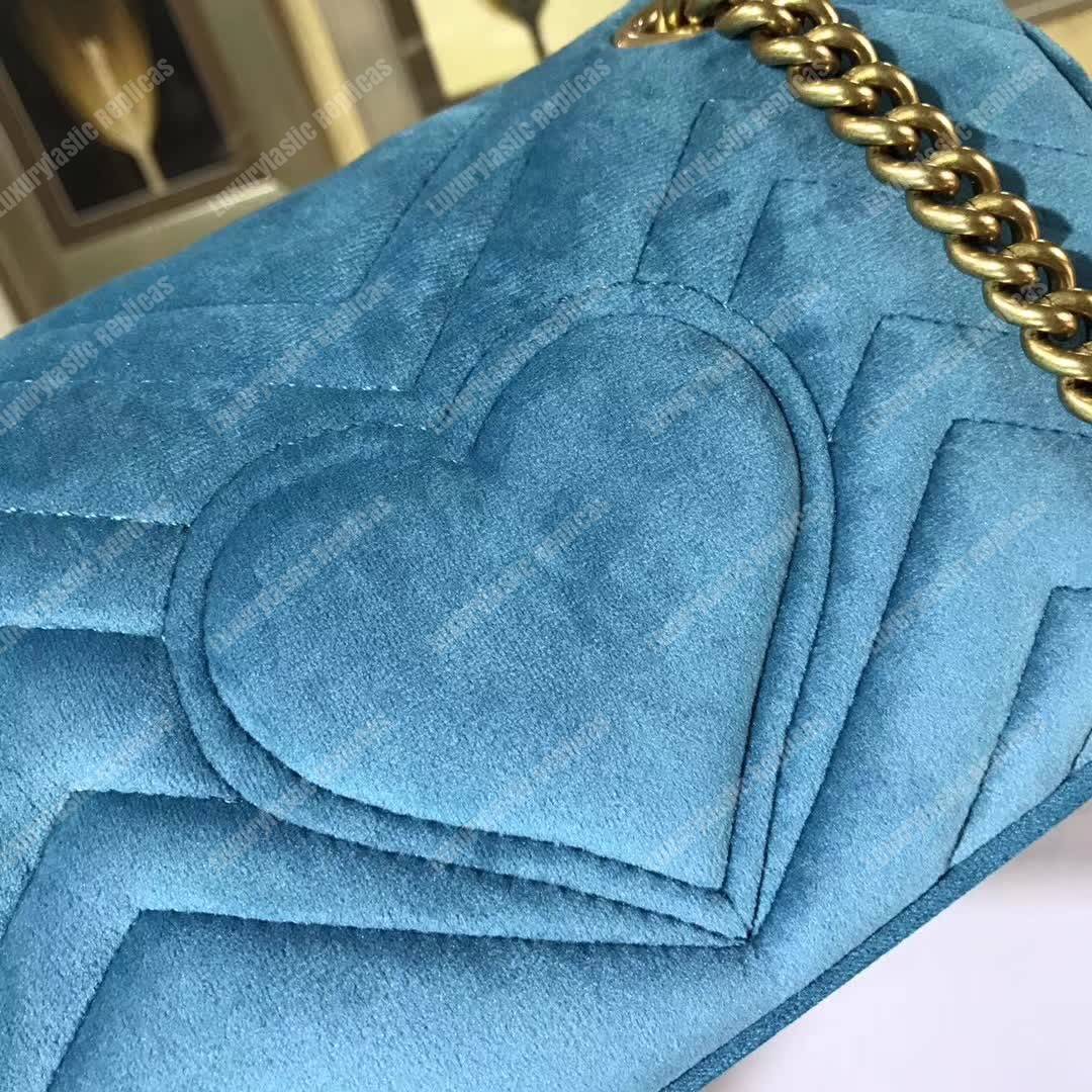 G*u*i gg marmont embroidered velvet mini bag bee