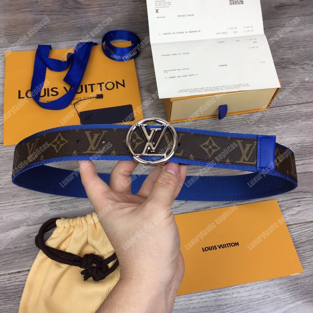 LV Circle 40mm Belt Blue