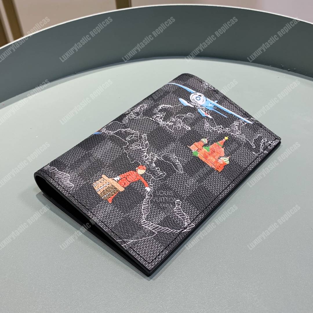 LV Passport Cover Damier Graphite Canvas