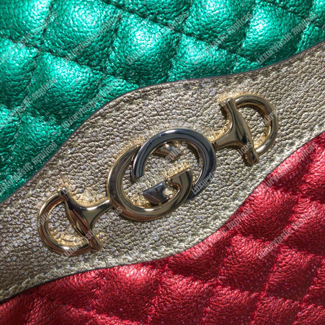 G*u*i zumi clutch metallic red/green