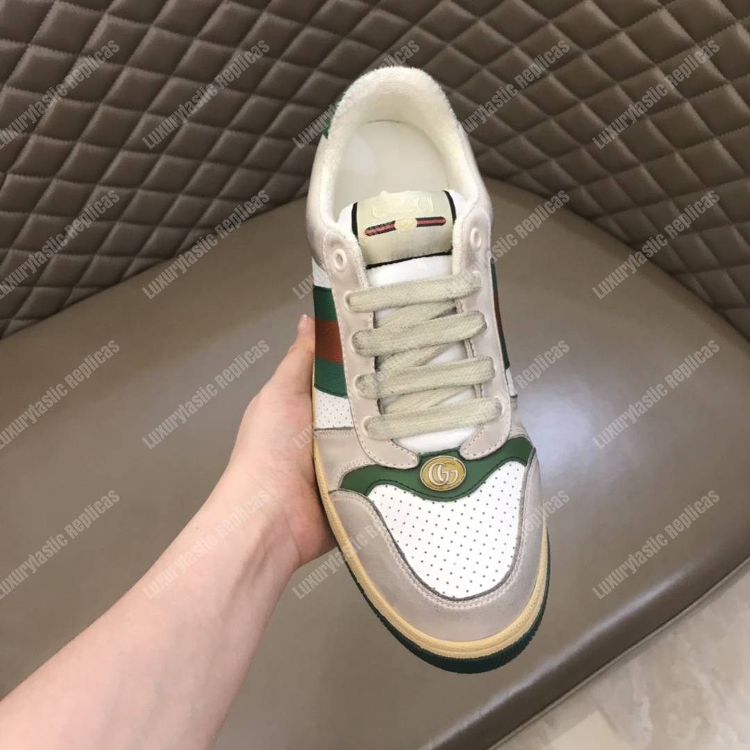 G*u*i screener leather sneaker white