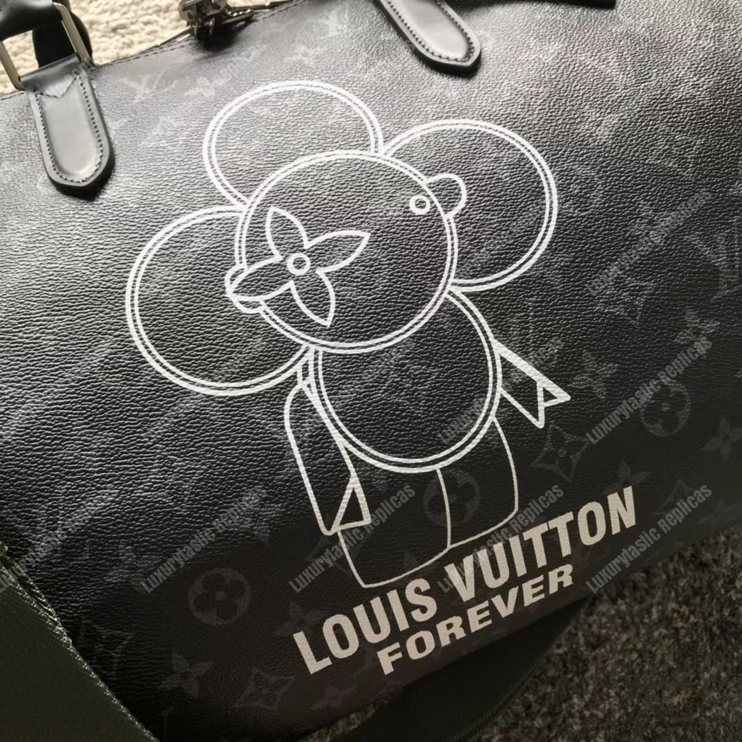 LV Keepall Bandouliere 45 Monogram Eclipse Canvas