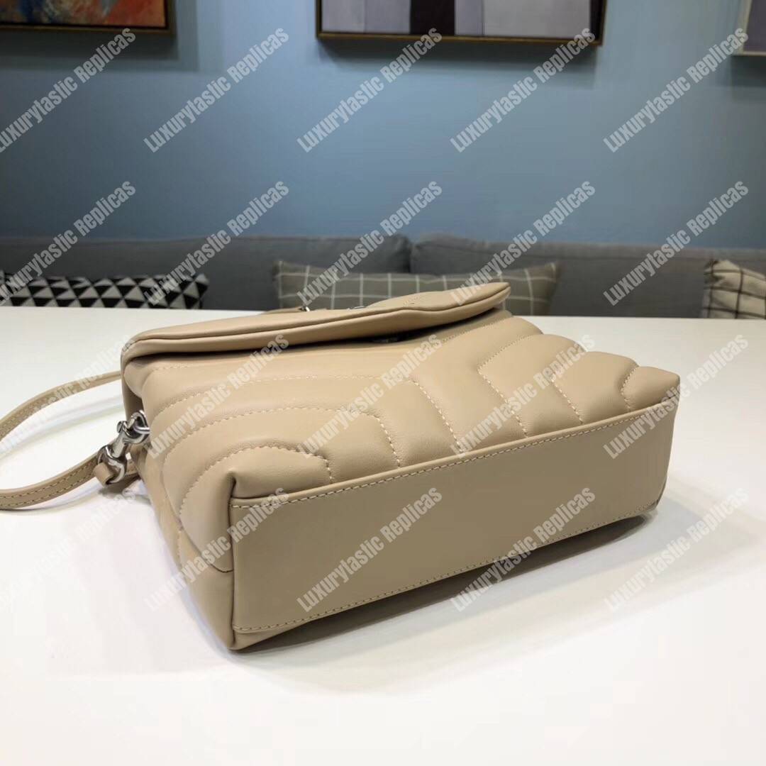 Saint Laurent Loulou Toy Bag In Matelassé “Y” Leather Powder