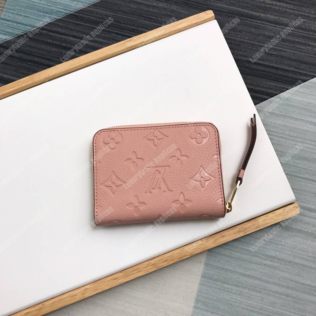 LV Zippy Coin Purse Monogram Empreinte Leather Rose Ballerine
