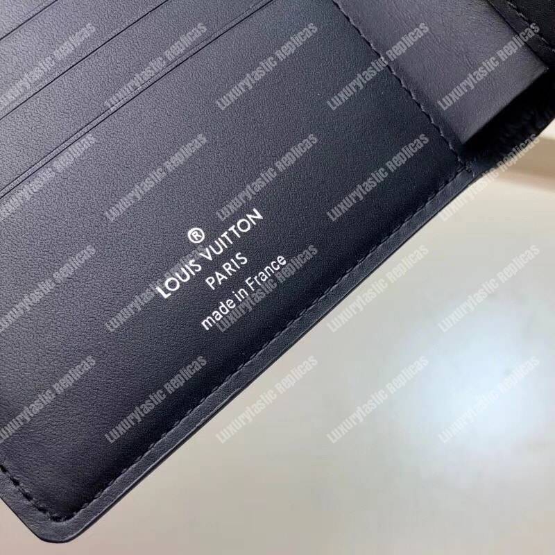LV Multiple Wallet Taurillon Leather Blue Initials